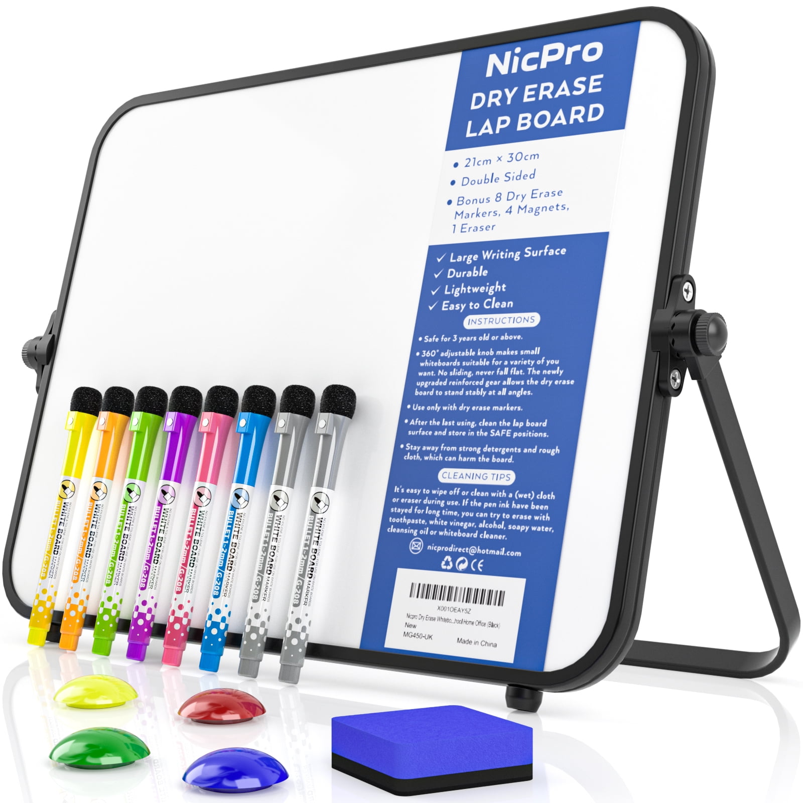 VIZ-PRO 40x30 Inch Magnetic Whiteboard - Includes Markers, Eraser, Magnets & Pen Tray 3 thumbnail image