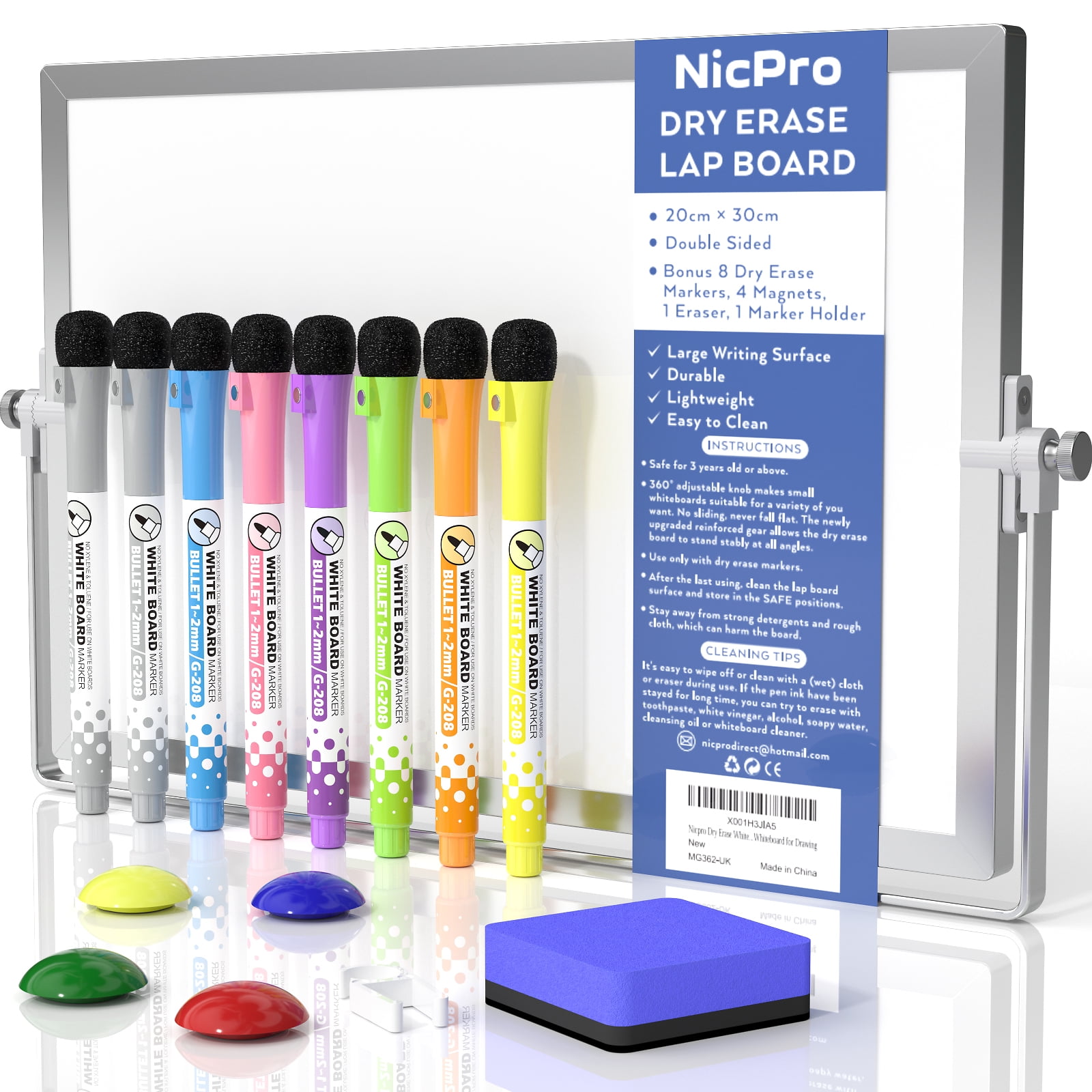 Nicpro Dry Erase Whiteboard A3, 40 x 30 cm Double Ethiopia Ubuy