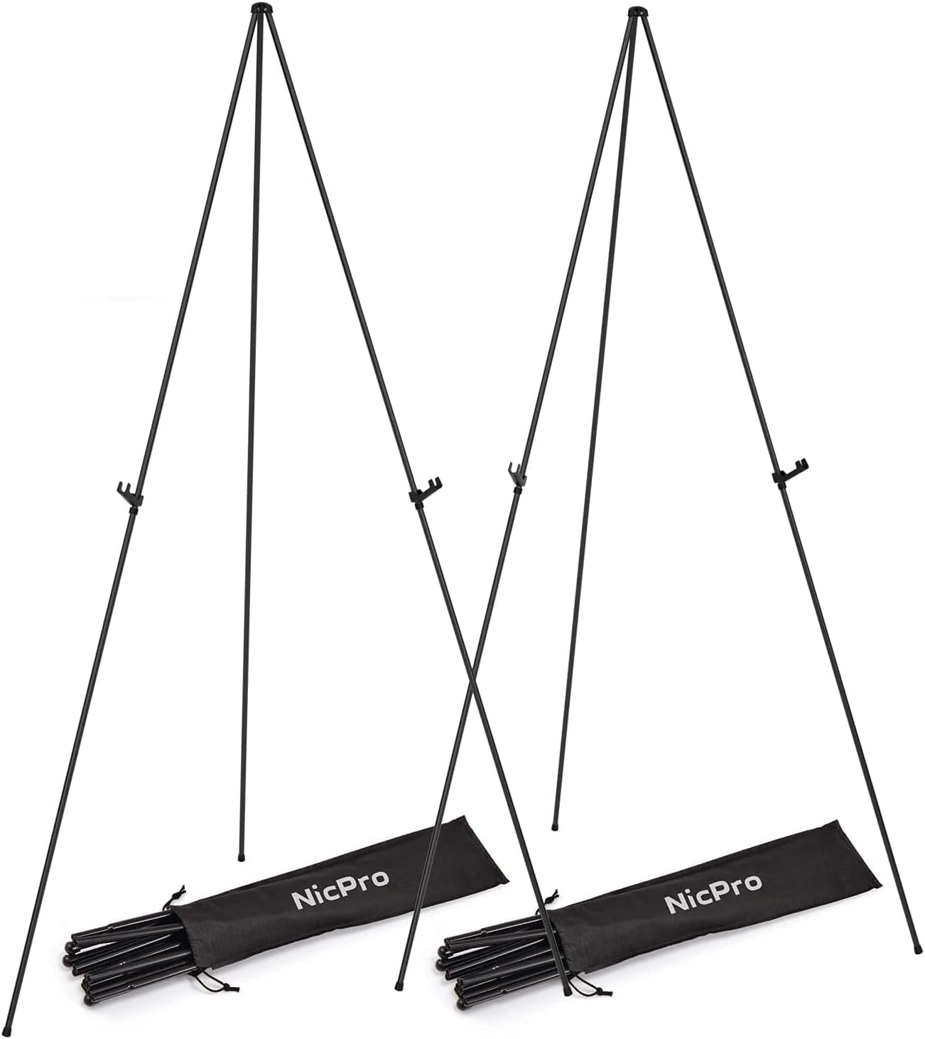 63 Folding Easel Stand for Wedding Sign, Poster, Adjustable Display Easel  Lightweight Metal Black Floor Standing Poster Easel