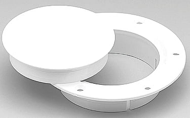 Nicro N10864DW 4" Deck Plate, White snap-in