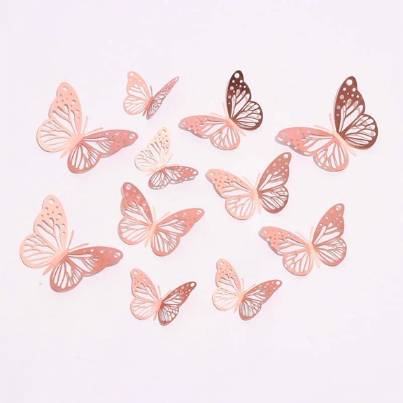 Nicro Wholesale Hollow Three-Dimensional Butterfly Background Wall Paste Background Decoration Colorful Butterfly Sticker