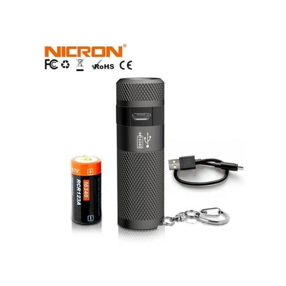 Nicron B10 3W Rechargeable Keychain Flashlight