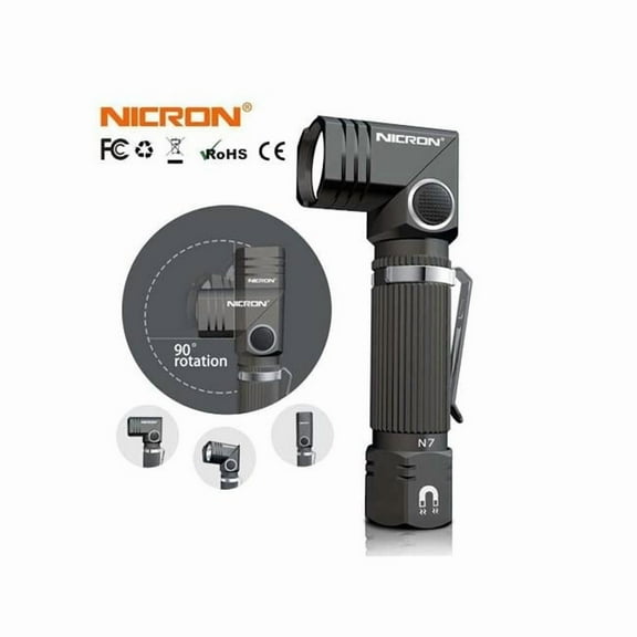 Nicron B74E 90 deg Rechargeable Flashlight