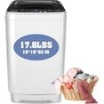 thumbnail image 1 of Nictemaw Portable Washing Machine, 17.8Lbs Capacity Full-Automatic Portable Washer, 2.4Cu.ft Washer and Dryer Combo with Drain Pump, 10 Programs 8 Water Levels Compact Laundry Washer for Apartment RV, 1 of 8
