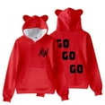 thumbnail image 1 of Nidal Wonder Go Go Go Cat Ear Hoodie Women Hooded Sweatshirt Long Sleeve Pullover Clothes, 1 of 2