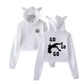 thumbnail image 1 of Nidal Wonder Short Hoodie GO GO GO Logo New Pullover Casual Fashion Cat's ears  Sweatshirt Coat, 1 of 2