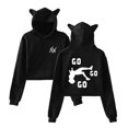 thumbnail image 1 of Nidal Wonder Short Hoodie GO GO GO Logo New Pullover Casual Fashion Cat's ears  Sweatshirt Coat, 1 of 2