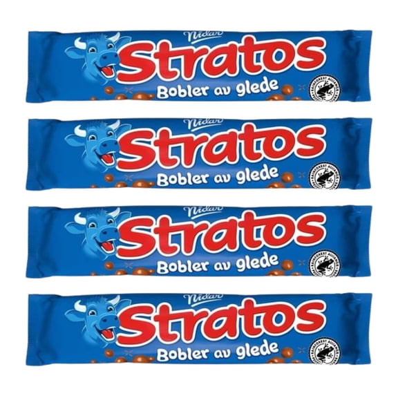 Nidar Stratos Milk Chocolate With Bubbles Bar, 42g (Pack of 4)