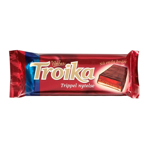 Nidar Troika Chocolate Marzipan, Truffles & Raspberry Bar, 2.29oz (Pack of 2)