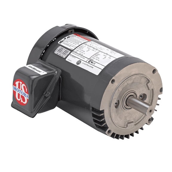 Nidec Motor Corporation U32P2DFCR (N), AC Motor, , 1.5 HP, 1800 RPM, Three Phase, 208-230/460 & 190/380 V, 60 , 50 Hz, 56C