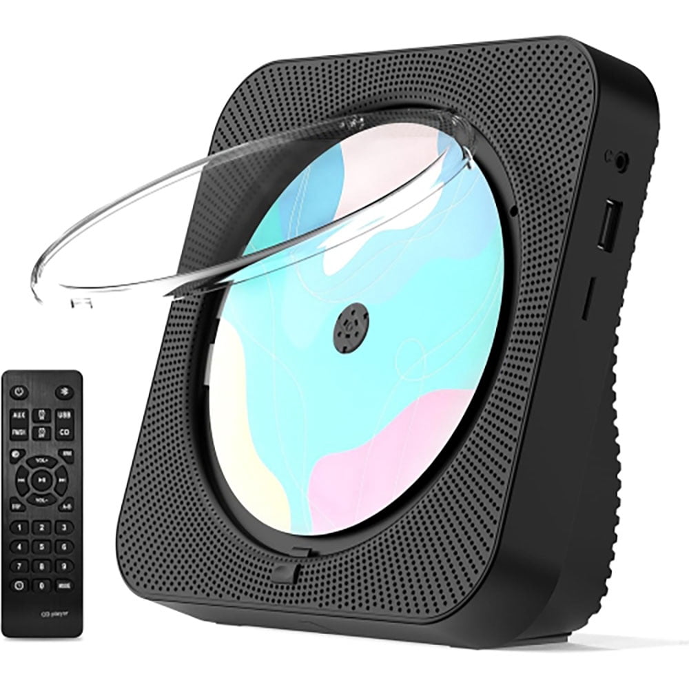 Nidemao Portable CD Player with Bluetooth Functionality; Home Desktop CD Player; Built-in High-Fidelity Speakers; Equipped with Remote Control, Dust Cover, LED Display; Home Audio System with FM Radi
