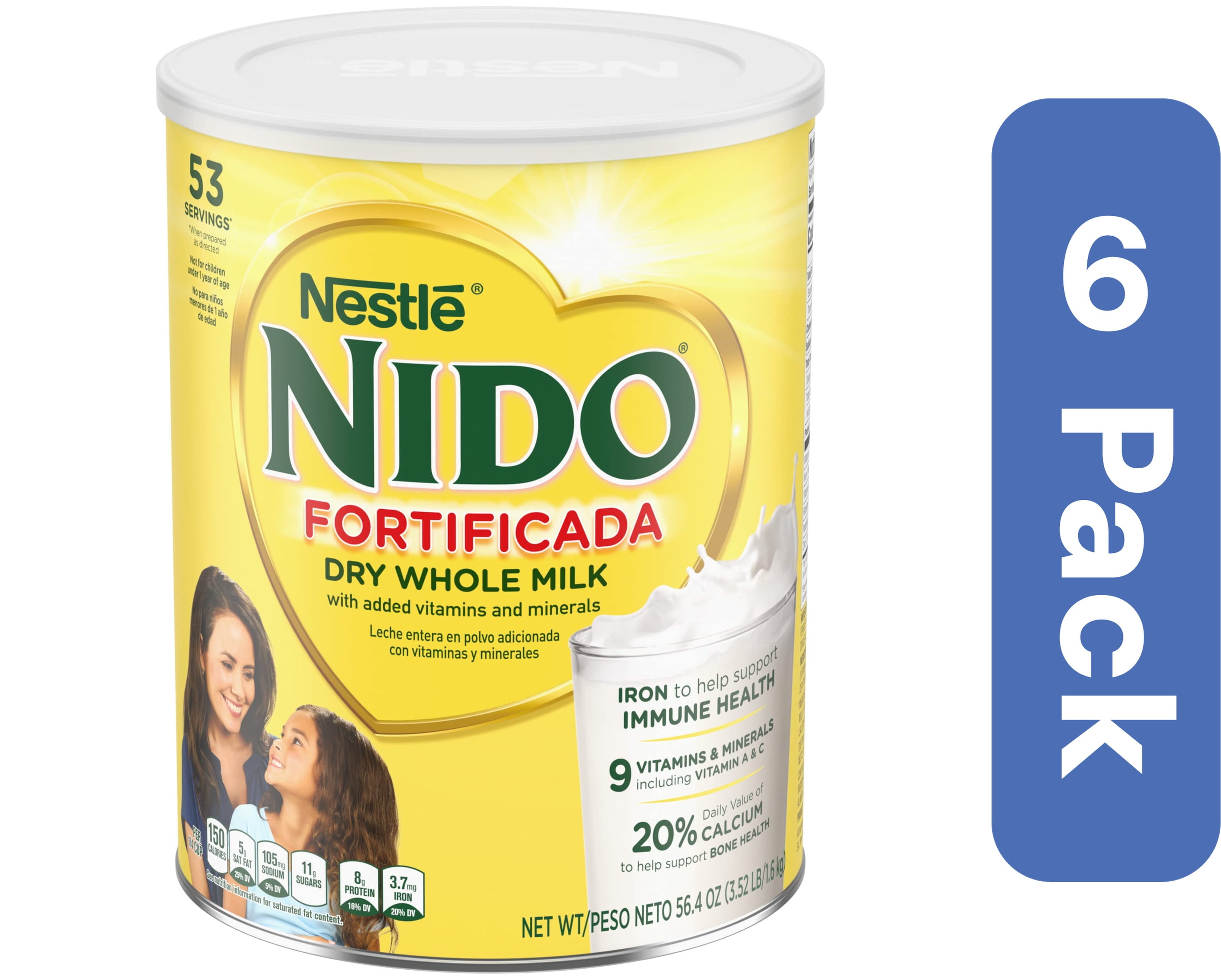 Nido Milk Powder Fortified 3.52 lb (Pack Of 6)