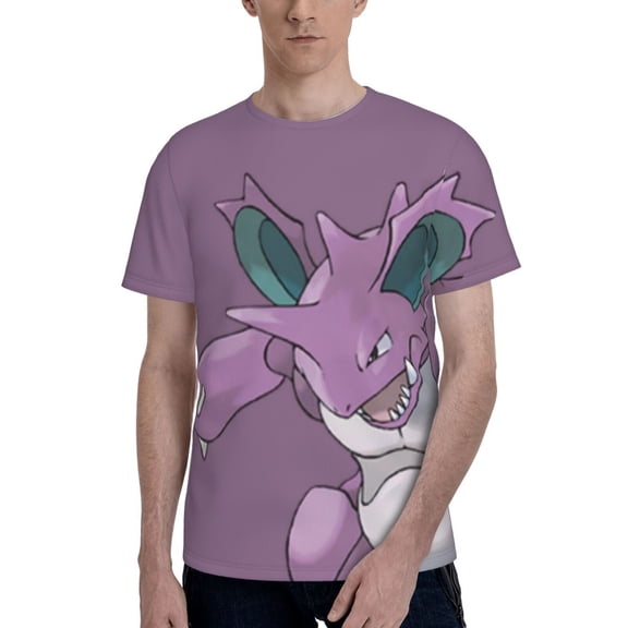 Nidoking Men's T-Shirt Printed Graphic Crewneck Breathable Tees Shirt Streetwear Fashion Casual Unisex Short Sleeve Tops