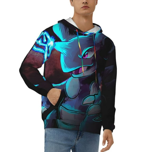 Nidoqueen Men's Graphic Hoodies Novelty Long Sleeve Pullover Hoodie Casual Y2k Unisex Hooded Sweatshirts With Pockets