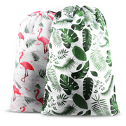 Nidoul 2 Pack XL Laundry Bags, Drawstring Closure Dirty Clothes Bag Organizer, Heavy Duty Large Laundry Bag, Durable Rip-Stop Bags for Camp Travel, Machine Washable 24" x 36"
