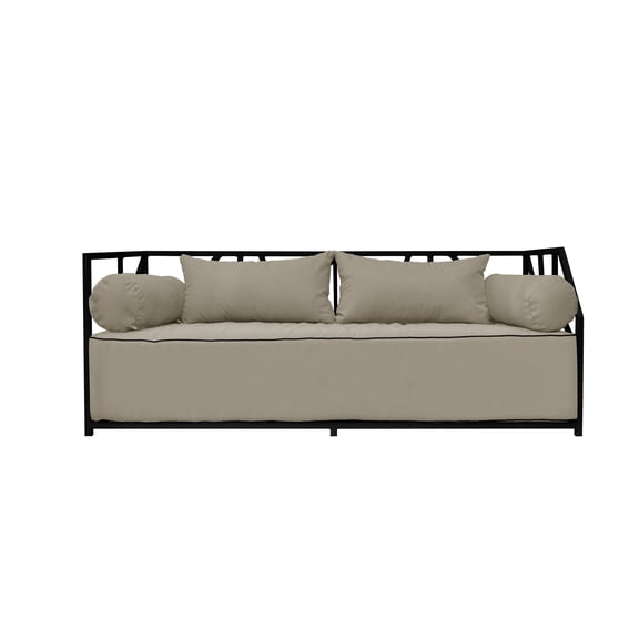 Nidum Black Daybed with Beige Cushions
