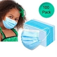 thumbnail image 1 of Nidy 100 Pack Disposable Kids Face Mask, Child Size, 3 Ply, Ear Loop, 1 of 5