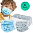 thumbnail image 1 of Nidy 50 Pack Disposable Kids Face Mask, Child Size, 3 Ply, Ear Loop, 1 of 6