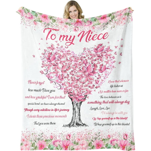 Niece Blanket Gift for Niece - Niece Gifts for Sister from Uncle&Aunt, to My Sister Gifts on Christmas, Niece Gift Throw Blanket 50'''' x 60'''' (Niece)
