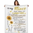 thumbnail image 1 of Niece Blanket Gifts to My Niece Throw Blanket for Nieces Form Uncle Auntie Beautiful Niece Blanket Birthday Gifts 50 x 60 in, 1 of 1