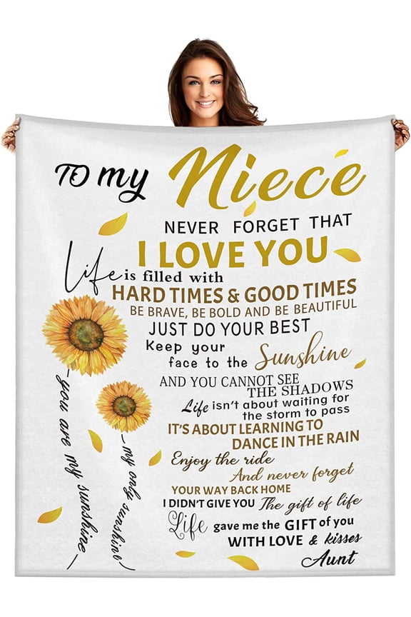 Niece Blanket Gifts to My Niece Throw Blanket for Nieces Form Uncle Auntie Beautiful Niece Blanket Birthday Gifts 50 x 60 in