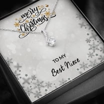 Niece Christmas Gift, Merry Christmas Necklace To My Best Niece Christmas Gift, Personalised Gift For Woman, Jewelry For Niece, Necklace With Meaningful Message Card Inside