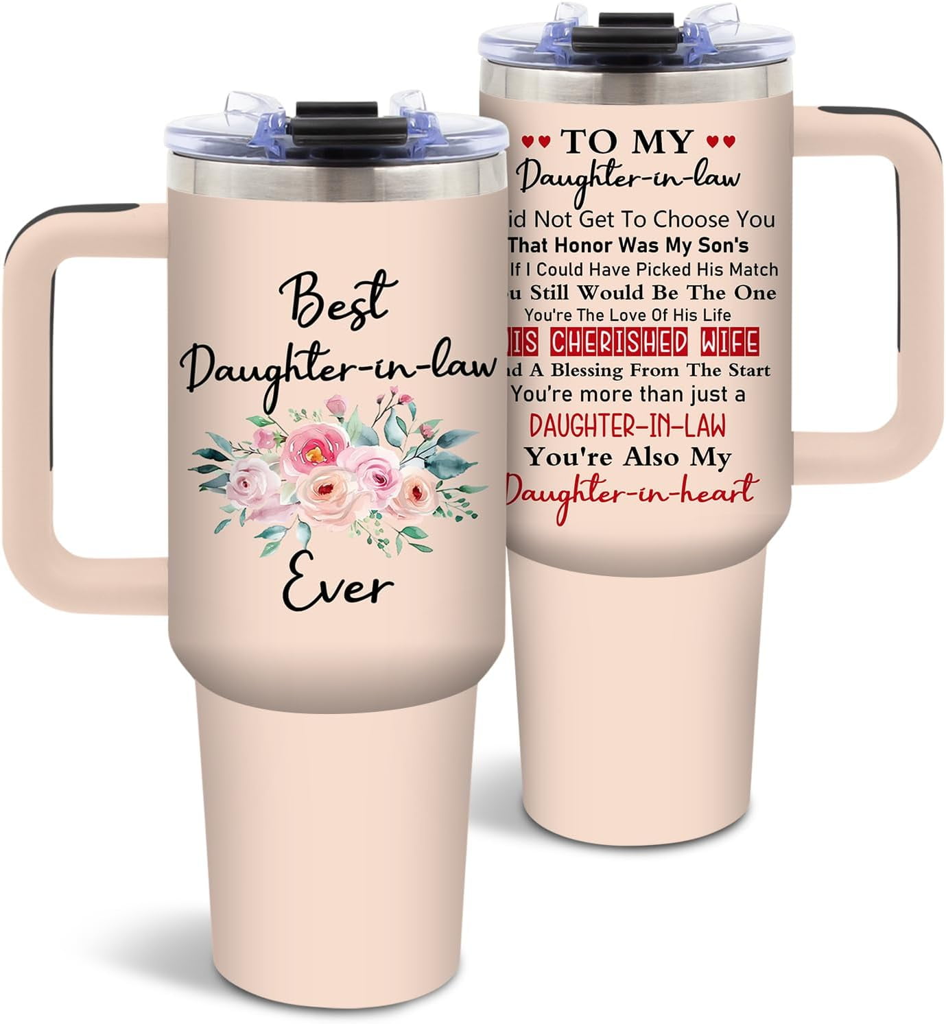 Niece Gifts from Auntie, Birthday Tumbler for Women, Christmas Graduation Gift for Nieces Adult, To My Niece, 40 Oz Tumbler with Handle Lids and Straw Christmas Gifts, 1PCS
