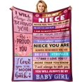 thumbnail image 1 of Niece Gifts from Auntie - Gifts for Niece from Aunt Uncle - to My Niece\u2018s Blanket from Aunt - Christmas Mothers Day Birthday Graduation - Best Nieces Present - Soft Flannel Throw Blanket 50"x60", 1 of 6