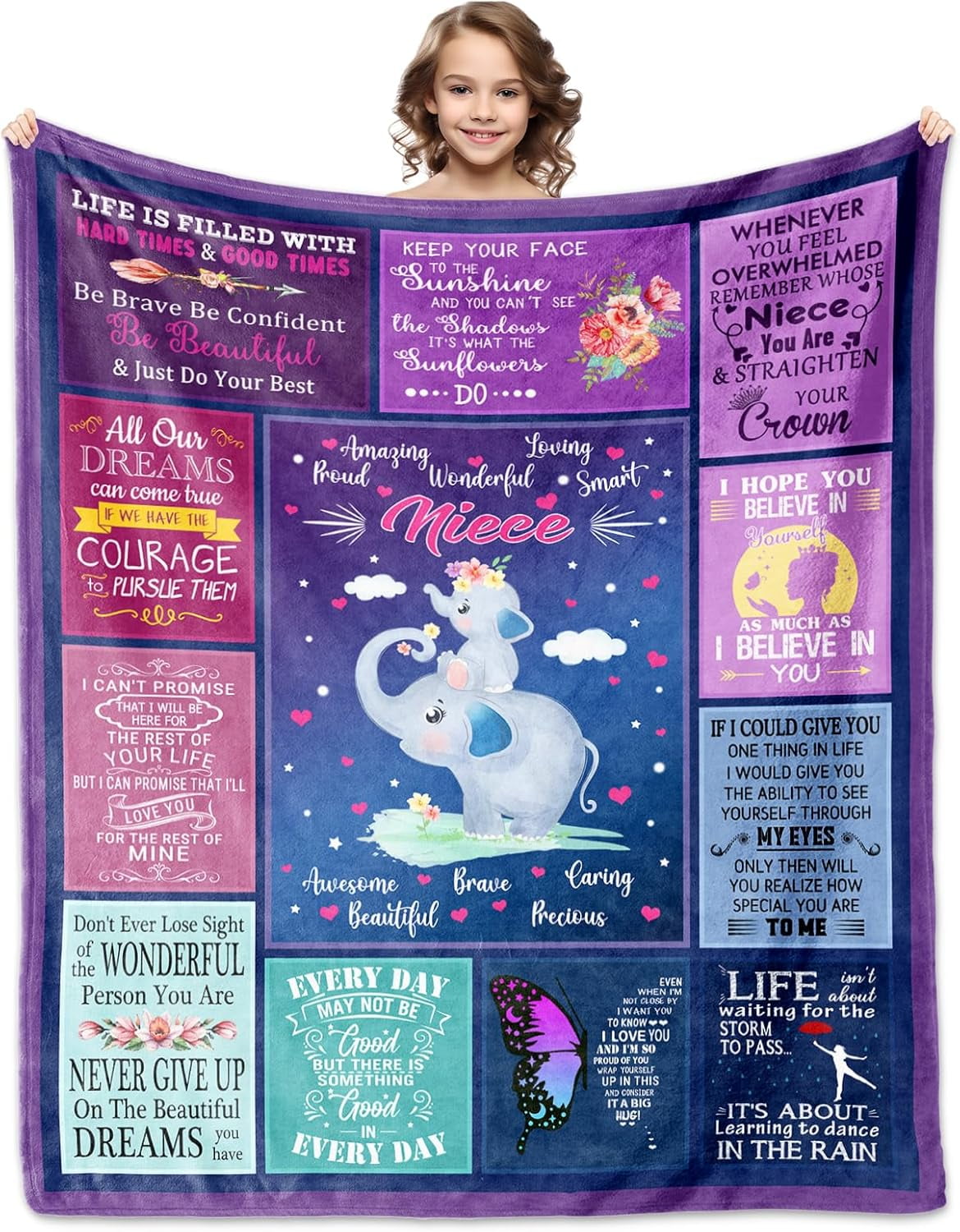 Coperta Regalo Per Zia Dalla Nipote - Morbida In Pile Con Frase Speciale, 127x152 Cm, Per Compleanno E Festa Della Mamma