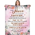 thumbnail image 1 of Niece Gifts from Auntie, Niece Blanket 60" x 80", to My Niece Gifts from Aunt, Niece Gifts, Gifts for Niece, Happy Birthday for Niece Adult Gifts, for Girls Women, 1 of 6