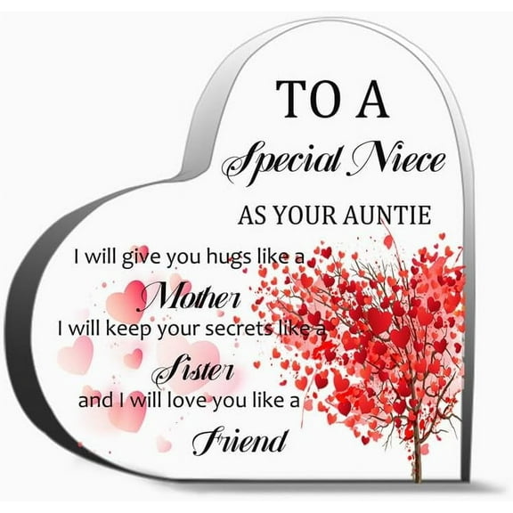 Niece Gifts From Auntie Niece Gifts From Aunt Niece Gifts Gifts For Niece Gifts For Niece From Aunt Decor Acrylic Heart Gifts Sign Office Art Decorations