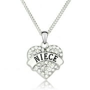 SHIQIAO SPL Niece Gifts Heart Pendant Necklace Niece Jewelry Graduation Birthday Christmas Gifts for Niece from Aunt Uncle
