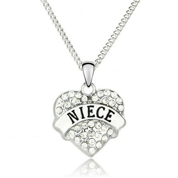 Niece Gifts Heart Pendant Necklace Niece Jewelry Graduation Birthday Christmas Gifts for Niece from Aunt Uncle