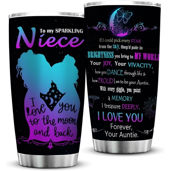 Niece Gifts, Niece Gifts from Auntie, Niece Gifts from Aunt 20oz Tumbler Cup, Gifts for Nieces from Aunt, To My Niece Gifts from Aunt, Gifts for Nieces (Niece Gifts, 20OZ)