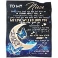 thumbnail image 1 of Niece Gifts from Auntie Niece Blanket from Aunt I Love You to The Moon and Back Birthday Gifts Butterfly Moon Throw Blankets 50"x60", 1 of 6