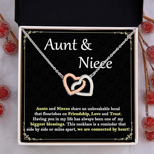 To My Niece Necklace From Aunt, Gift For Aunts From Nieces with Message ...