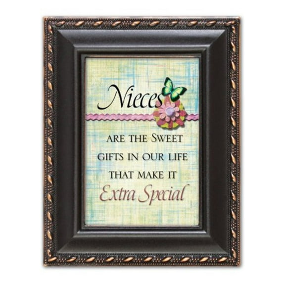 Niece Special Distressed Black Cottage Garden Tiny Frame with Easel & Magnet
