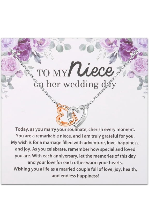 Niece Wedding Necklace From Aunt Uncle To My Niece Bride Jewelry Aunt To Bride Jewelry[w081]