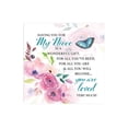 thumbnail image 1 of Niece Wonderful Loved Fuchsia Floral 12 x 12 Wood Wall Sign Plaque, 1 of 4