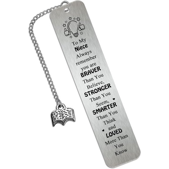 Nieces Gifts from Auntie, Niece Bookmark from Aunt Inspirational Bookmarks for Adult Niece Teen Girls Christmas Gifts