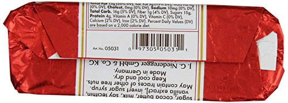 Niederegger Chocolate Covered Marzipan Loaf, 4.4-Ounce (Pack of 5)