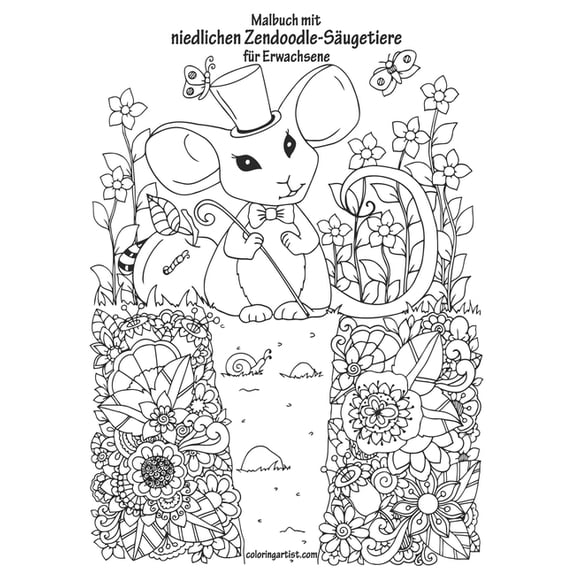 Niedlichen Zendoodle-Säugetiere Malbuch mit niedlichen Zendoodle-Säugetiere für Erwachsene, Book 1, (Paperback)
