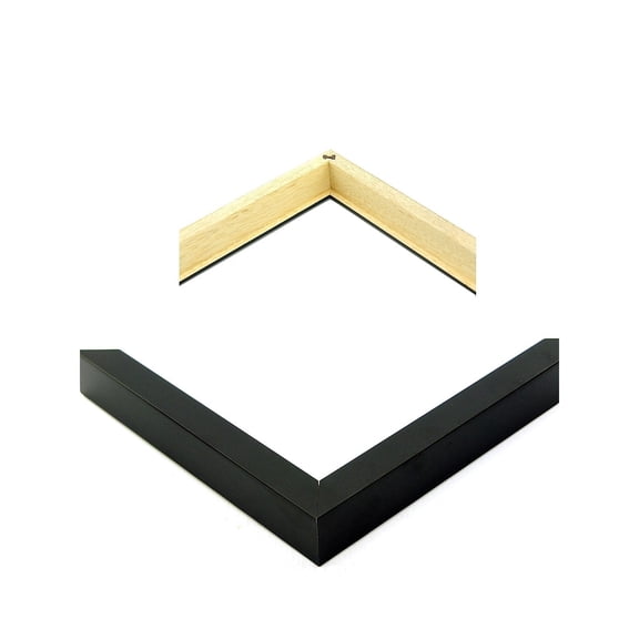 Nielsen Bainbridge 32" Ayous Sectional Frame Kit, Real Wood Picture Hanging Hardware with Flat Face, Black Finish, Easy Assembly, Sturdy & Timeless
