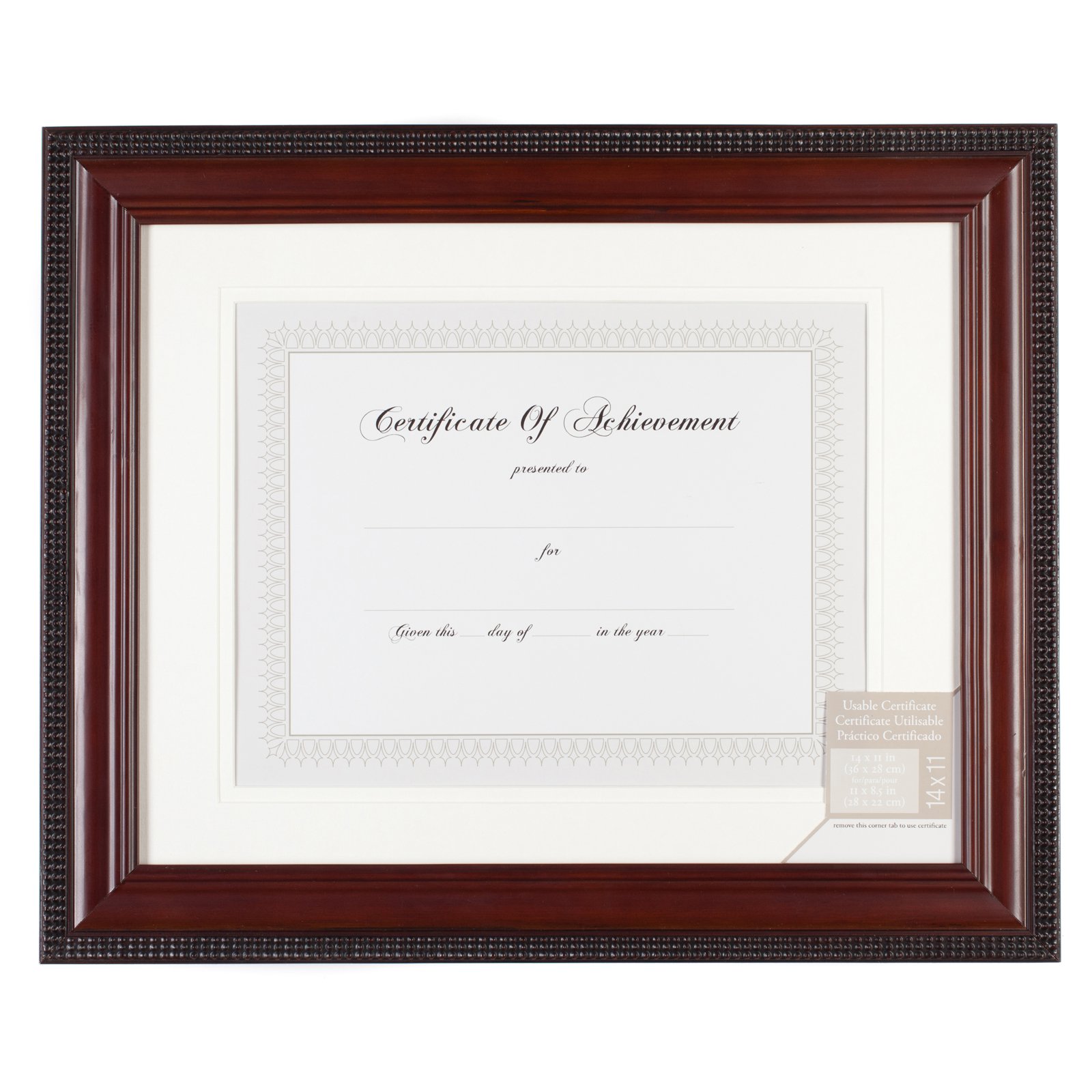 Nielsen Bainbridge Gallery Solutions with Bead Document Wall Picture Frame - Mahogany - image 1 of 3