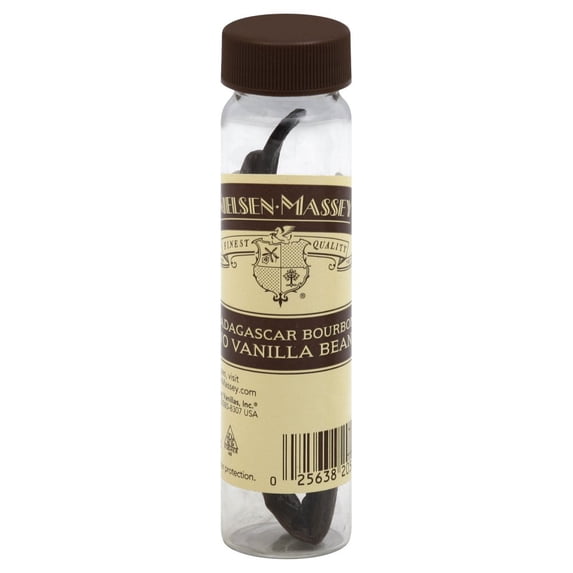 Nielsen-Massey Madagascar Bourbon Whole Vanilla Beans for Baking, 2 Count