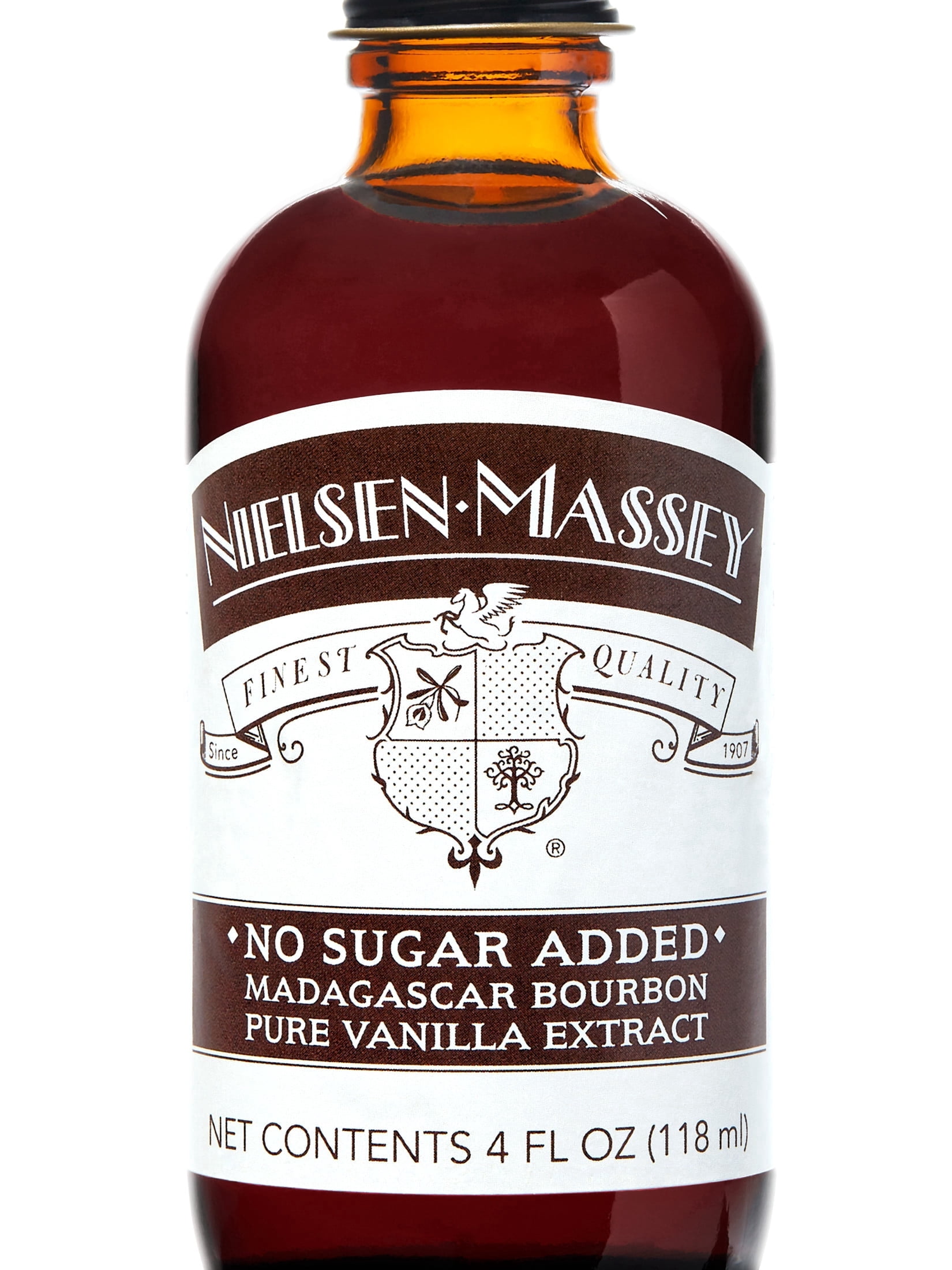 Nielsen-Massey No Sugar Added Madagascar Bourbon Pure Vanilla Extract, 4 oz