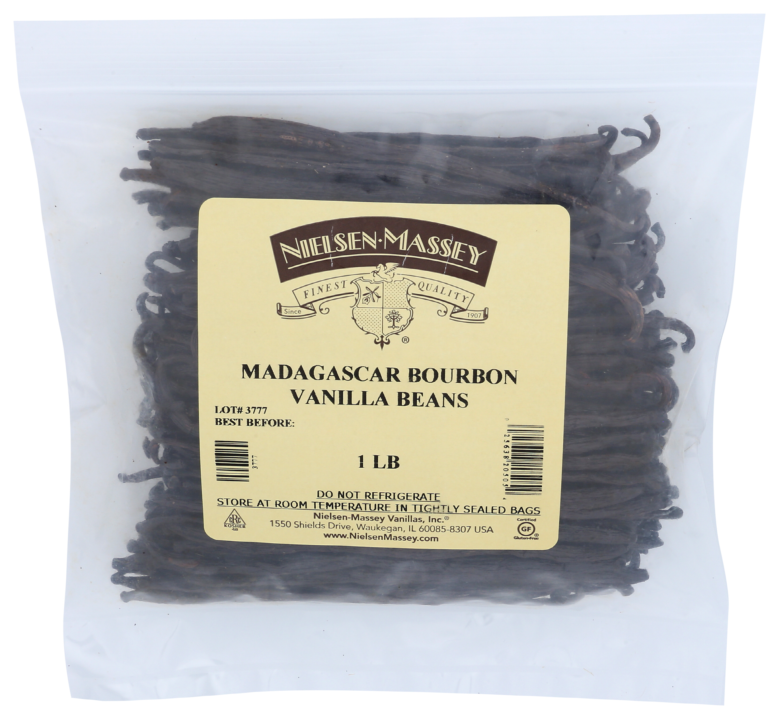 Nielsen-Massey Whole Madagascar Vanilla Beans, 8 OZ , 1 Bag