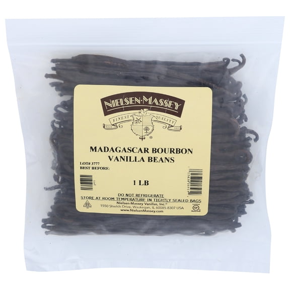 Nielsen-Massey Whole Madagascar Vanilla Beans, 8 OZ , 1 Bag