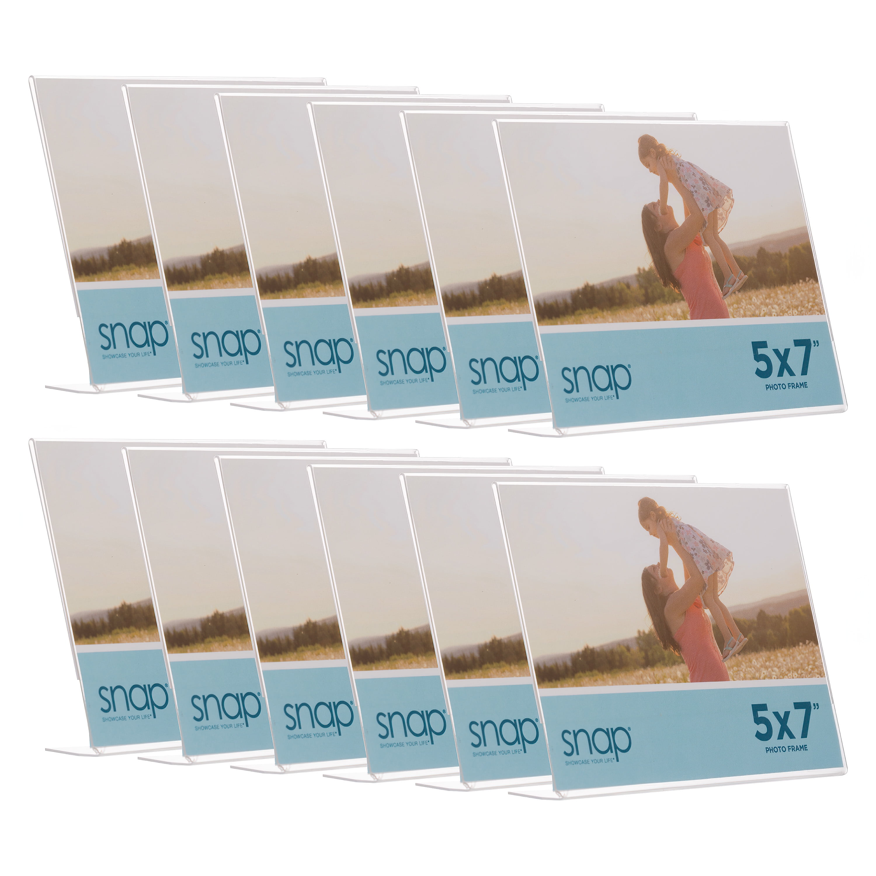 Snap 5x7 Clear Acrylic Tabletop Floating Photo Frame