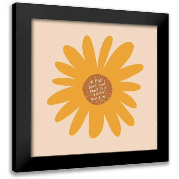Nieman, Rachel 12x12 Black Modern Framed Museum Art Print Titled - Real and Honest Joy